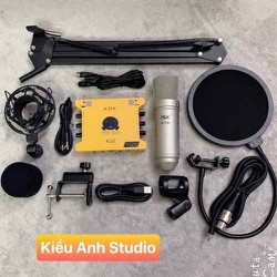 Bộ combo thu âm livestream xox K10 bản kỉ niệm 10 năm của Xox và mic at100 loại 1 Hoa Vinh