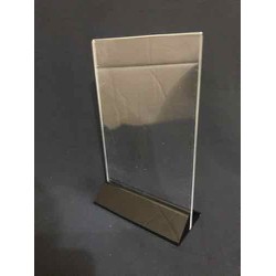 Menu mica để bàn đế tam giác A5