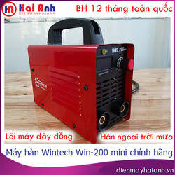 Máy hàn mini gia đình inverter Wintech Win-200 chất lượng cao, hàn được ngoài trời mưa, lõi dây đồng