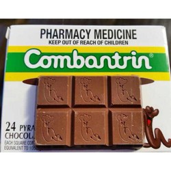 ( Hàng chuẩn) Tẩy Giun Combantrin Chocolate Squares Úc – TG001