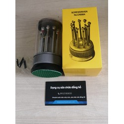 Bộ tuốc nơ vít sữa chữa đồng hồ 9 cây kèm đế xoay