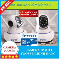 ( COMBOYOOSEE 8LED) CAMERA IP WIFI YOOSEE HD1080 – 20.Mps 8 LED QUAY ĐÊM CÓ MÀU kèm thẻ nhớ YOOSEE 32G – XOAY 360 ĐỘ – THEO DỖI ĐỐI TƯỢNG – comboyoosee8led