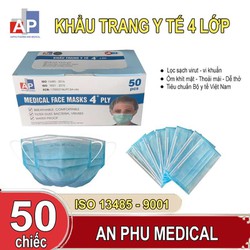 khẩu trang y tế An phú 4 lớp - 50 cái / hộp .