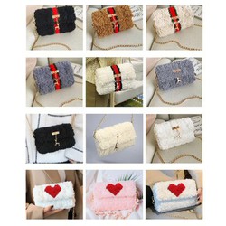 Set nguyên liệu len xù túi đeo chéo tự đan handmade hot hit tiktok
