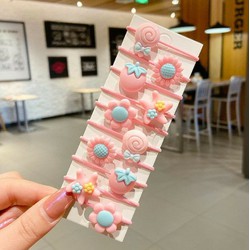 SET 10 THUN CỘT TÓC XINH XẮN CHO BÉ GÁI