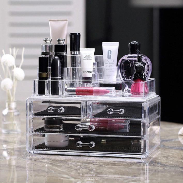 Kệ Đựng Mỹ Phẩm/Đồ Trang Điểm 4 Tầng 4 Ngăn Kéo Đa Năng Tiện Dụng [Được kiểm hàng] MCS603