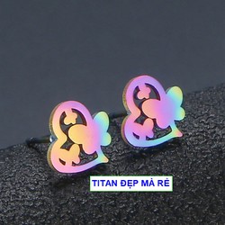 Bông tai trái tim hàn quốc nữ titan xinh lung linh - Hàng titan màu sắc bóng bền đẹp - Cam kết 1 đổi 1 nếu đen và gỉ sét Bông tai trái tim hàn quốc nữ titan xinh lung linh - Hàng titan màu sắc bóng bền đẹp - Cam kết 1 đổi 1 nếu đen và gỉ sét