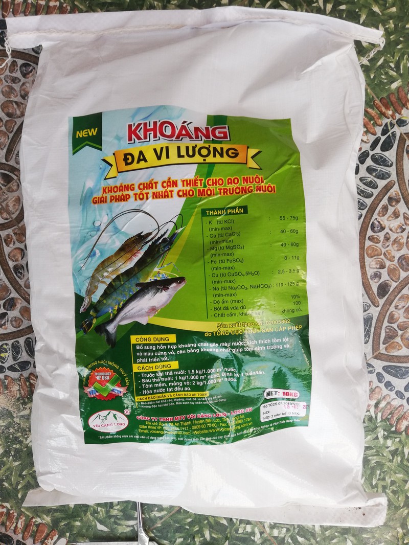 KHOÁNG ĐA VI LƯỢNG (CHO MÔI TRƯỜNG NUÔI ỐC)