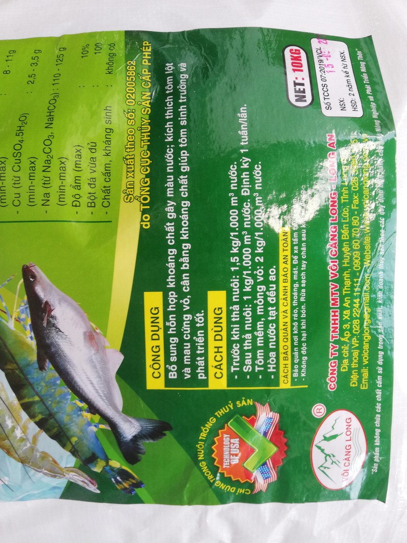 KHOÁNG ĐA VI LƯỢNG (CHO MÔI TRƯỜNG NUÔI ỐC)