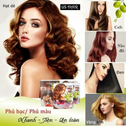 >> SO SÁNH GIÁ DẦU GỘI US HAIR | Shopee Lazada Sendo Tiki 70 (10 gói màu nâu đỏ ) dầu gội nhuộm tóc phủ bạc usa us hair chỉ 15 phút phủ tóc bạc