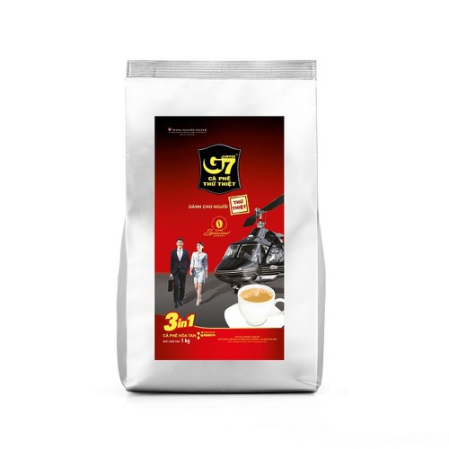 ( Date 11/2022) Cà phê hòa tan G7 3in1 – Bịch 1 kg Trung Nguyên ( có thể dùng pha máy chuyên dụng )