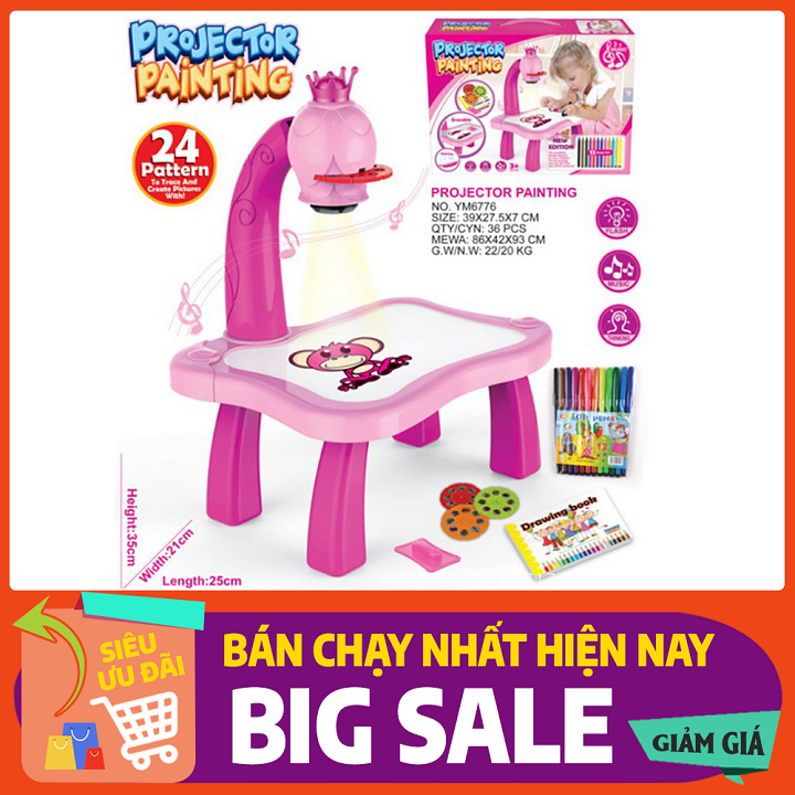 Đèn học - bàn vẽ cho bé