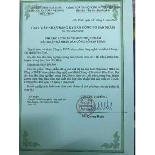 sữa dinh dưỡng physomer dha 900g