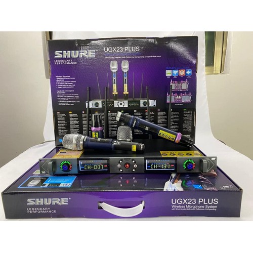 ( TẶNG CHỐNG LĂN ) Bộ micro karaoke không dây Shure-Ugx23 plus loại 1 cao cấp, giảm hú rít, tiếng ca nhẹ nhàng trong trẻo, sóng UHF 4 anten bắt…
