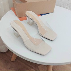 Dép guốt vuông lót 2 màu siêu hót