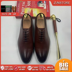 >> SO SÁNH GIÁ GIÀY TÂY OXFORD NAM TPHCM | Shopee Lazada Sendo Tiki 4 Giày Da Nam Công Sở Oxford Nam Da Bò Giày Tây Nam Màu Đen Vàng Nâu Size 38 39 40 41 42 43