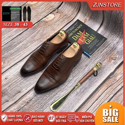 >> SO SÁNH GIÁ GIÀY TÂY OXFORD NAM TPHCM | Shopee Lazada Sendo Tiki 12 Giày Da Nam Công Sở Oxford Nam Da Bò Giày Tây Nam Màu Đen Vàng Nâu Size 38 39 40 41 42 43
