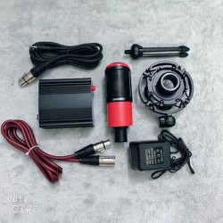 combo Mic Thu âm TakStar K320 Kèm cục nguồn phantom và 2 dây mic