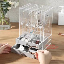 Hộp đựng khay đựng khuyên tai kết hợp ngăn kéo phụ kiện 4 cánh + 2 ngăn kéo - (HÀNG CÓ SẴN Mica Acrylic, Amica Kháng Vỡ) Hộp đựng khay đựng khuyên tai kết hợp ngăn kéo phụ kiện 4 cánh + 2 ngăn kéo - (HÀNG CÓ SẴN Mica Acrylic, Amica Kháng Vỡ)