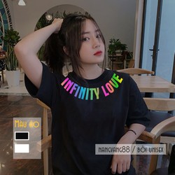 Áo Thun Tay Lỡ Tình Yêu Vô Hạn Phản Quang 7 màu Infinity e