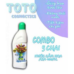 >> SO SÁNH GIÁ NƯỚC CẮM HOA ASA 400ML | Shopee Lazada Sendo Tiki | Nên mua ở đâu rẻ nhất 140 COMBO 5 CHAI NƯỚC CẮM HOA ASA 400ML "GIÚP HOA TƯƠI LÂU, KO THỐI NƯỚC"