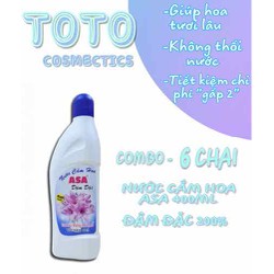>> SO SÁNH GIÁ NƯỚC CẮM HOA ASA 400ML | Shopee Lazada Sendo Tiki | Nên mua ở đâu rẻ nhất 128 COMBO 6 CHAI NƯỚC CẮM HOA ASA 400ML ĐẬM ĐẶC GIÚP HOA TƯƠI LÂU KO THỐI NƯỚC