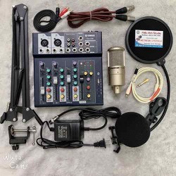combo thu âm livestream F4 USB Bluetooth và Mic PC K200 Takstar