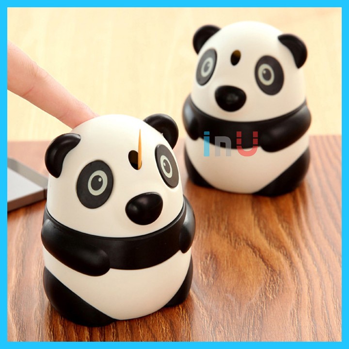 Hình ảnh Hủ đựng tăm nhấn tăm tự động hình gấu trúc Panda dễ thương cute