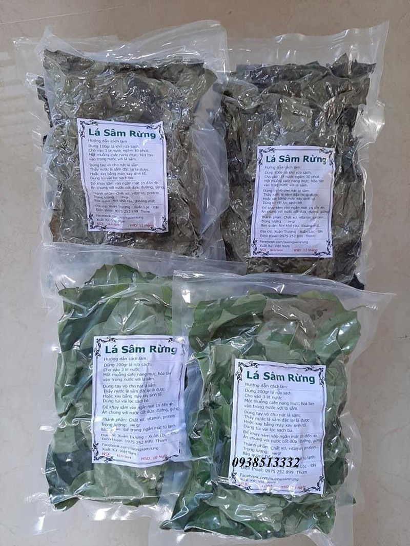 400gr LÁ SƯƠNG SÂM LÔNG KHÔ LÀM THẠCH SƯƠNG SÂM KÈM NANG MỰC