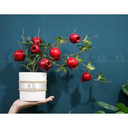Chậu cây lựu Lộc Phát 8 trái - Cây giả