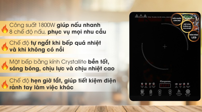 Bếp điện từ đơn Kangaroo KG18IH2