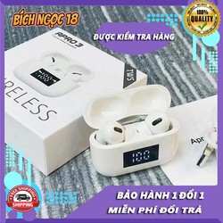 >> BÁO GIÁ TAI NGHE BLUETOOTH KHÔNG DÂY AP PRO CHỐNG ỒN - XUYÊN ÂM - ĐỔI TÊN , ĐỊNH VỊ - THÁO TAI DỪNG NHẠC | Shopee Lazada Sendo Tiki mới nhất 246 Tai nghe bluetooth pro 3, tai nghe không dây, bluetooth 5.0, hỗ trợ định vị, đổi tên, hiện cửa sổ kết nối, chống ồn, màn hình led hiển thị, điều khiển cảm ứng