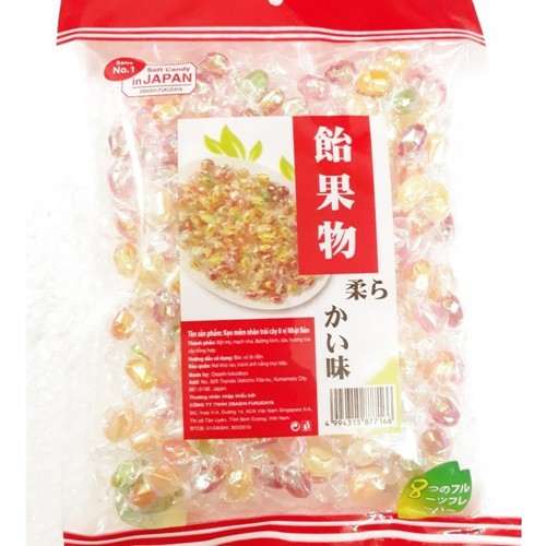 Kẹo mềm kim cương nhân trái cây 8 vị Nhật Bản gói 300g