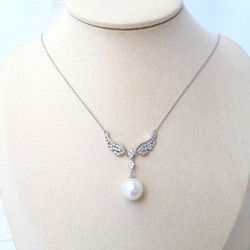 Dây chuyền bạc Angel Wings Pearl