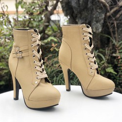 [SKM] Giày boot nữ cổ lửng da lộn sành điệu Dành Cho Chị Em 20457