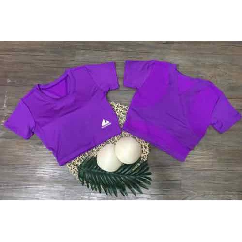 Áo croptop lưới vai tam giác có sẵn mút tập gym yoga