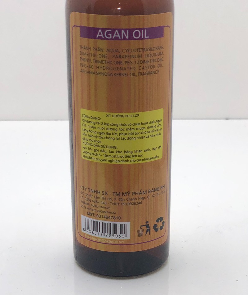 Xịt Dưỡng phục hồi tóc 2 lớp EOIAU 250ml