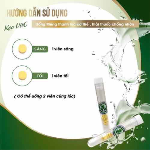 KẸO SIẾT EO HUỶ MỠ VIT-C ống 7 viên