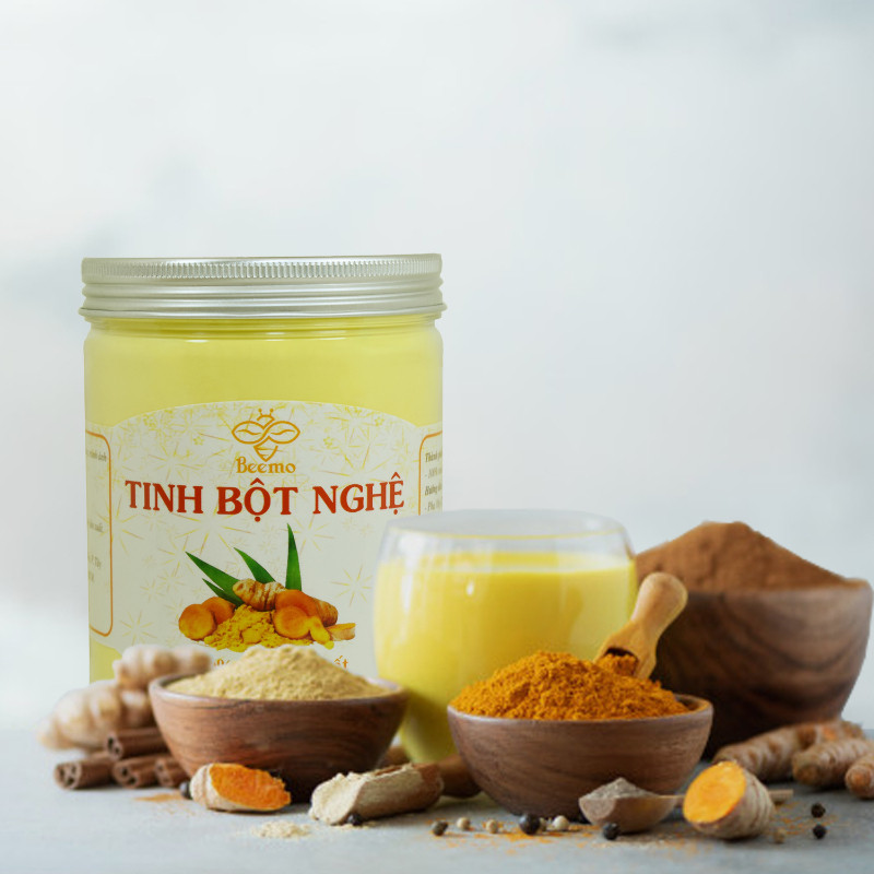 Tinh bột nghệ nguyên chất Beemo - Đắp mặt, hỗ trợ dạ dày, bao tử, làm viên tinh nghệ mật ong
