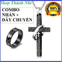 combo DÂY CHUYỀN NAM+ NHẪN NAM thánh giá cao cấp – COMBO NHẪN DÂY CHUYỀN