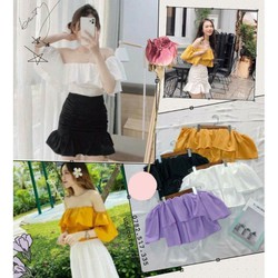 >> SO SÁNH GIÁ ÁO SƠMI BÈO VAI CỔ THẮT NƠ 20AGAIN MÀU TÍM A120N-ASA0901-MII1 (STORE 5703) | Shopee Lazada Sendo Tiki 220 Áo Voan Trễ Vai Bánh Bèo Bẹt Vai Croptop Tay Ngắn Nữ Kiểu Hở Vai Màu Trắng/Đen/Tím Vàng