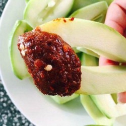 Mắm ruốc xào thịt---mắm ruốc homemade