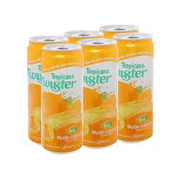 Lốc 6 lon nước ép cam Twister 320ml