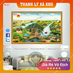 >> BÁO GIÁ TRANH 3D MIEN NAM | Shopee Lazada Sendo Tiki mới nhất 56 Tranh Dán Tường Làng Quê Việt Nam - SL21-Tranh 3d Đồng quê - Song Long Decor