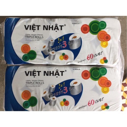 1 Bịch 10 Cuộn Giấy Vệ Sinh VIỆT NHẬT Không Lõi