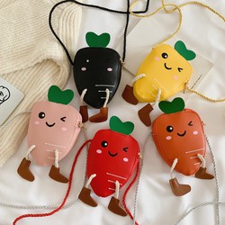 Túi đeo chéo hình củ cà rốt nhiều màu cho bé