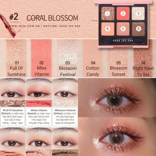 BẢNG MÀU MẮT 6 Ô ETUDE HEART BLOSSOM 3.6GR CHÍNH HÃNG