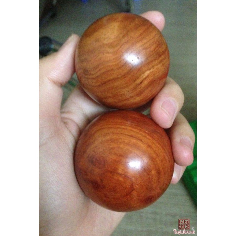 Bi cầu lăn tay gỗ hương Massage huyệt đạo bàn tay - Đường kinh 5mm. - 3835147476 1