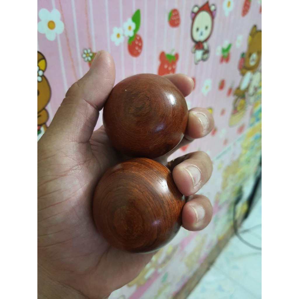 Bi cầu lăn tay gỗ hương Massage huyệt đạo bàn tay - Đường kinh 5mm. - 3835147476 6