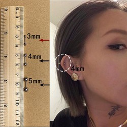 Khuyên Tai Sỏ Bi Hai Đầu Chất Liệu Thép Y Tế Không Rỉ Xumi SP1000143